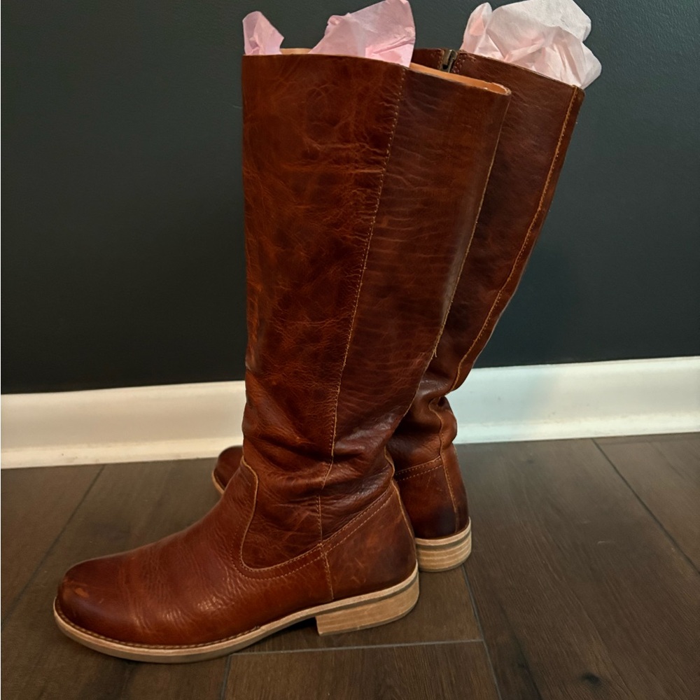 Kork-Ease Brown Leather Knee-High Boots - Picture 2 of 8